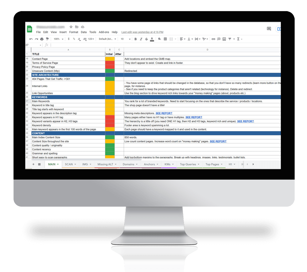 medical website seo audit