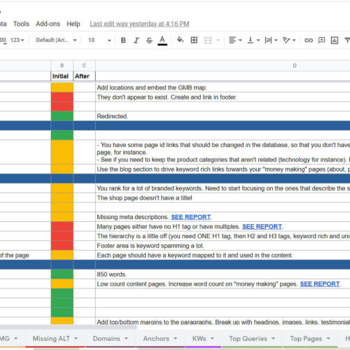 detailed medical seo audit